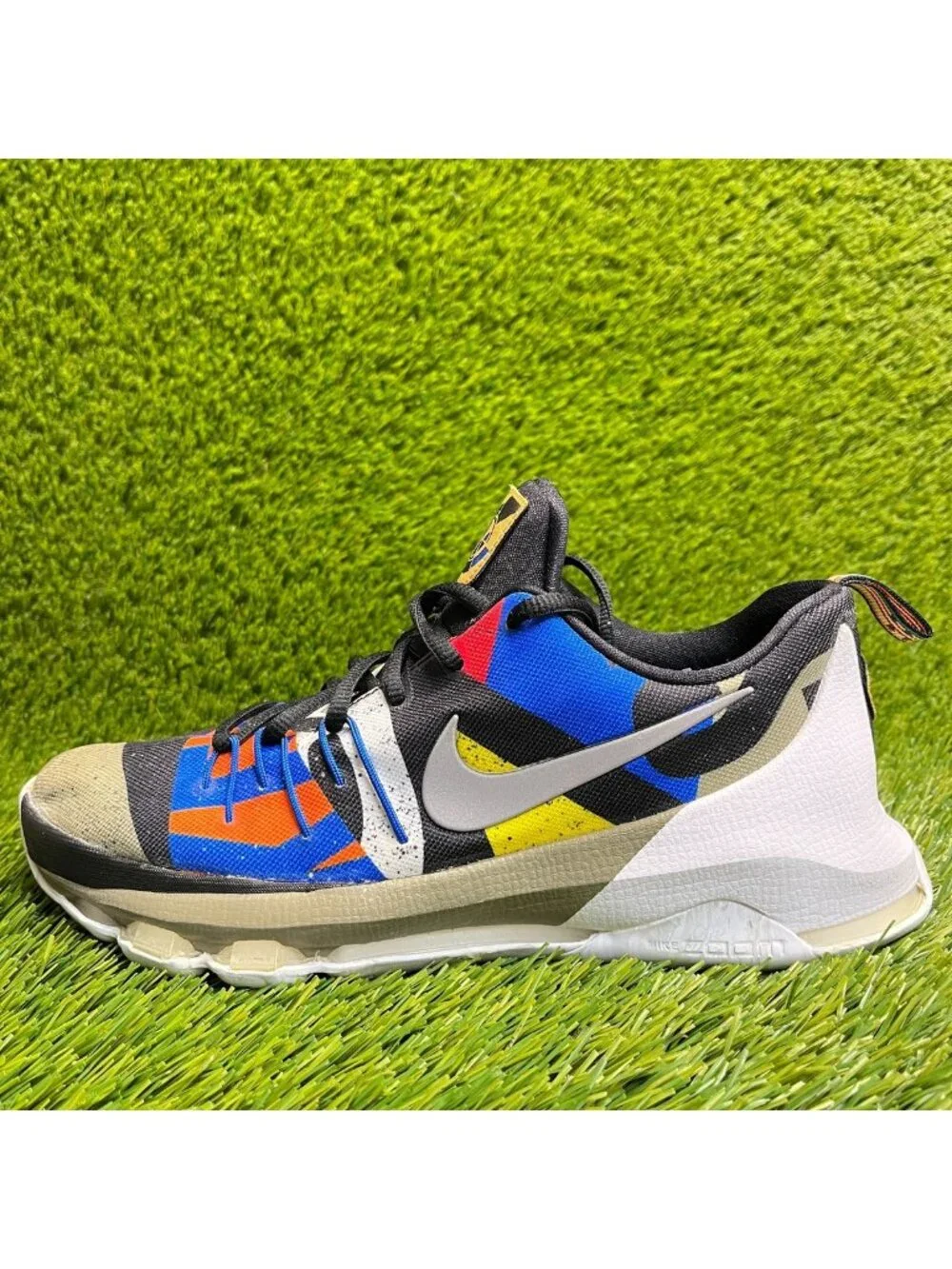 Nike KD 8 All Star GS Boys Size 6.5Y Black Blue White Basketball Shoes Sneakers